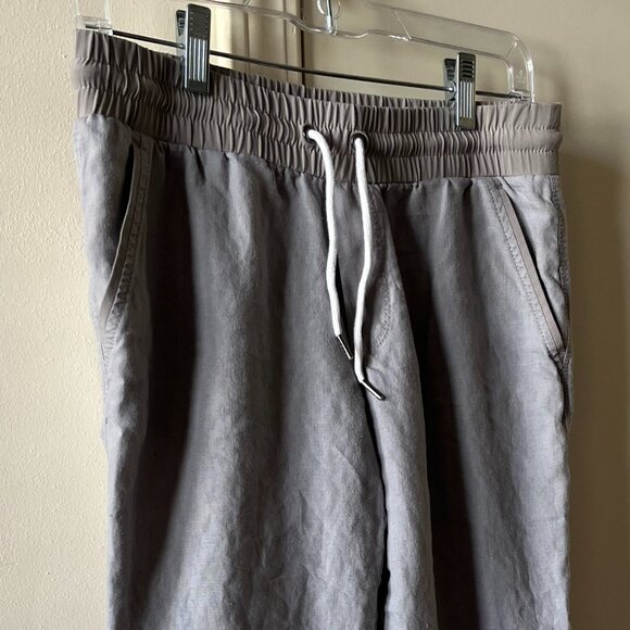 Athleta Women’s Linen Pull-On Jogger Pants Light Gray Size 4 - Picture 8 of 11